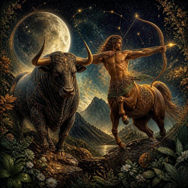 Taurus and Sagittarius